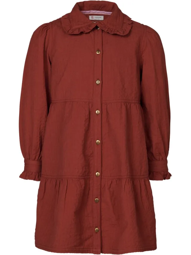 Noppies Dress Jeannette Meisjes Jurk Burnt Henna