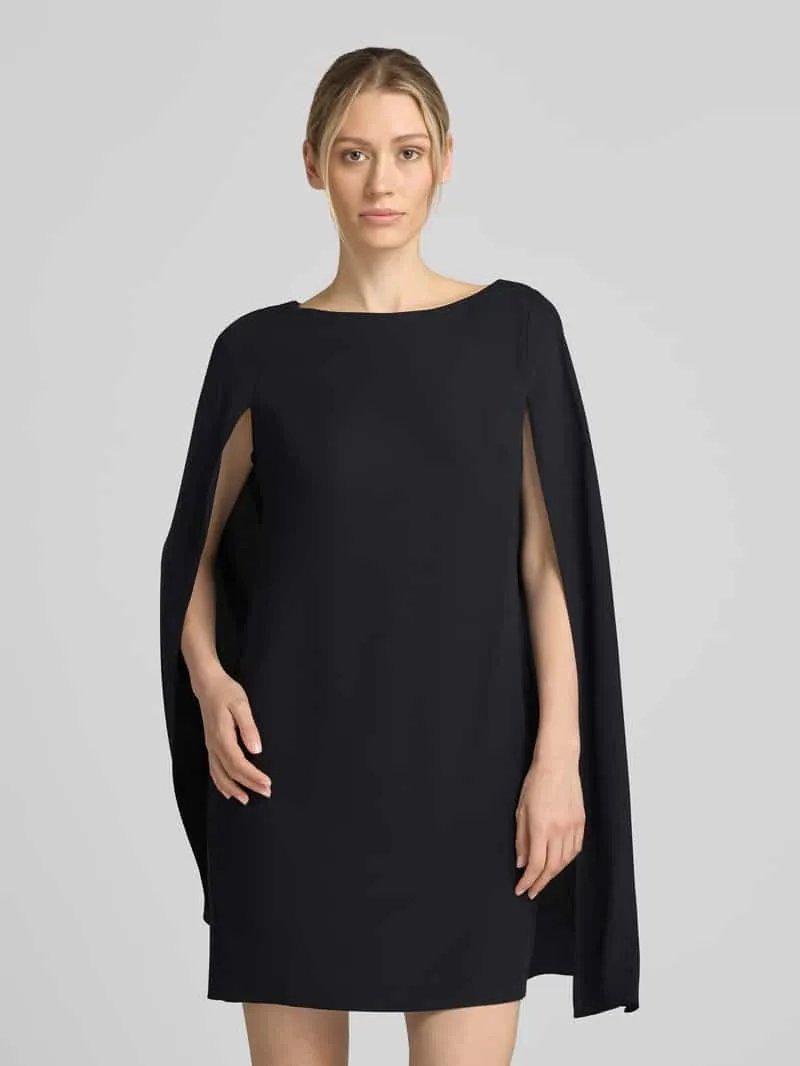 Lauren Ralph Lauren A-lijn cocktailjurk met cape Zwart