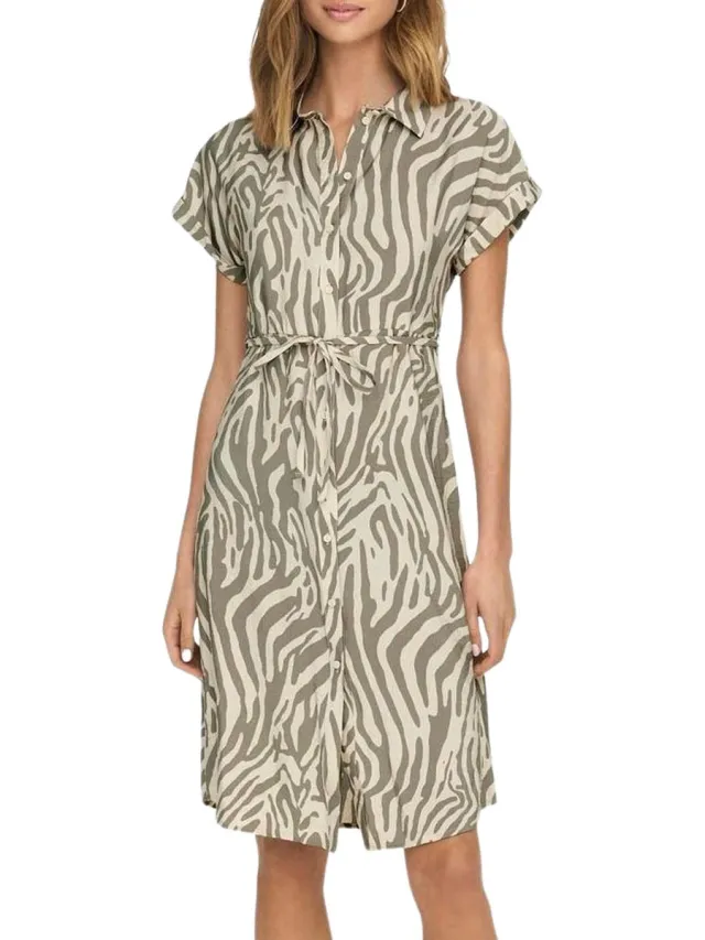 JDY Camillie Jurk Vrouwen Tapioca;Black Zebra