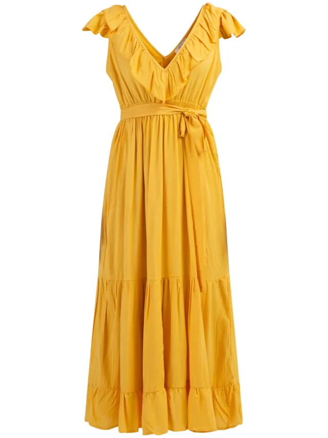 IZIA Maxi jurk Dames geel