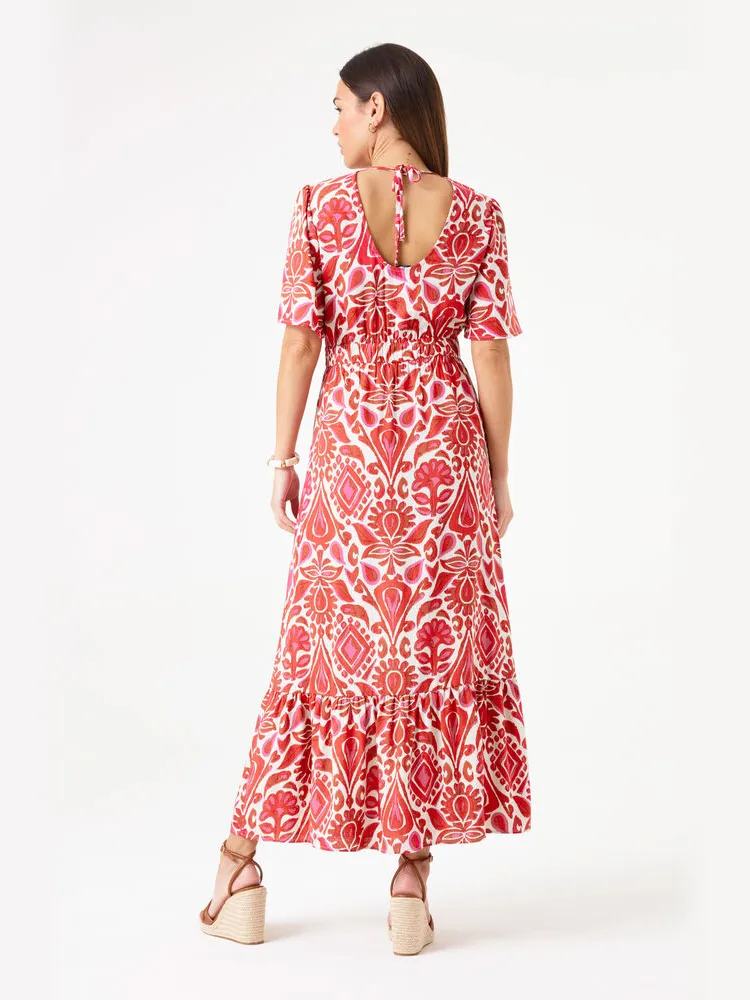 Garcia Jurk met print rood, foto 2