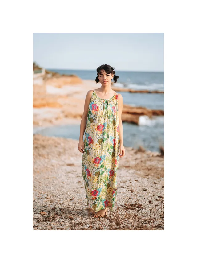 Isla Bonita By Sigris Lange Jurk Isla Bonita By Sigris Lange Midi -Jurk Groen