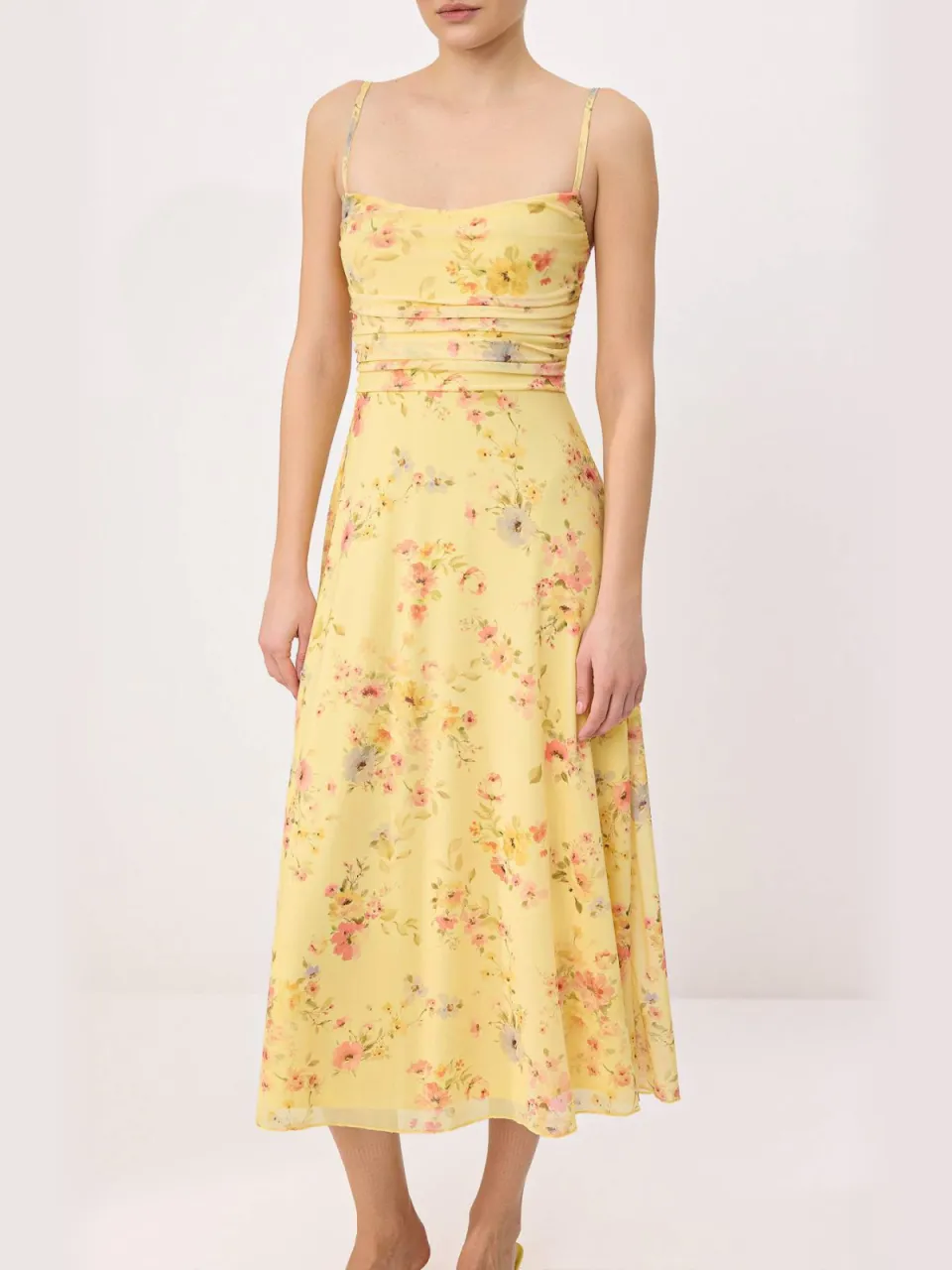 Trendyol TRENDYOLMİLLA Dames Meerkleurig Abstract Midi Mouwloos A-lijn Jurken veelkleurig, foto 2