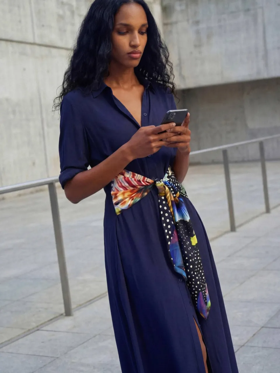 Desigual blousejurk donkerblauw, foto 4