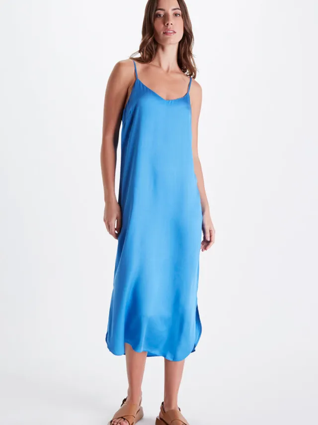 Neu Nomads dames vegan Jurk Easy Slip Azuurblauw