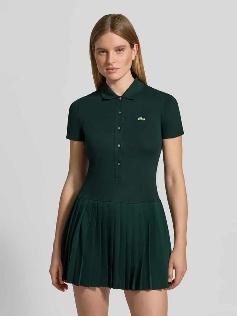 Lacoste Regular fit vrijetijdsjurk van katoenmix Donkergroen