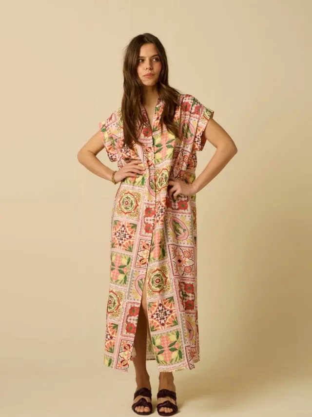 Sissy-Boy Multicolour maxi jurk met print