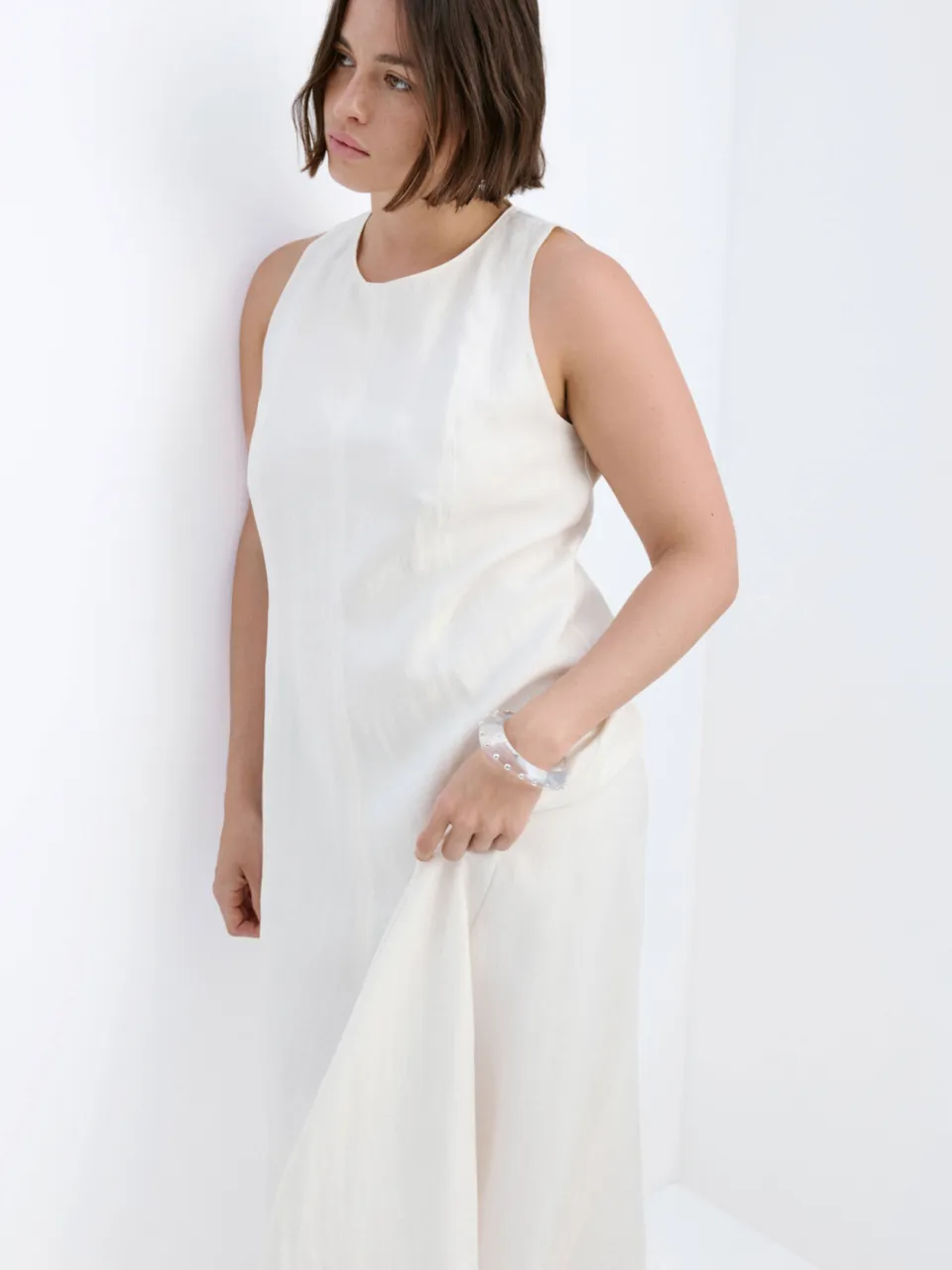 Mango midi zomerjurk - beige, foto 4