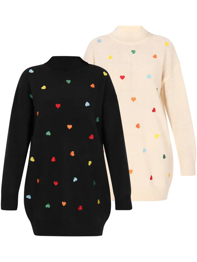 Mo dress 2-Pack zwart/offwhite