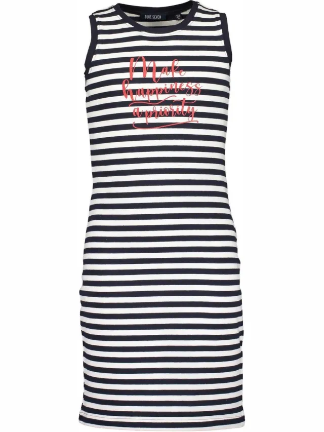Blue Seven Jurk meisjes - Navy White Blauw wit rood