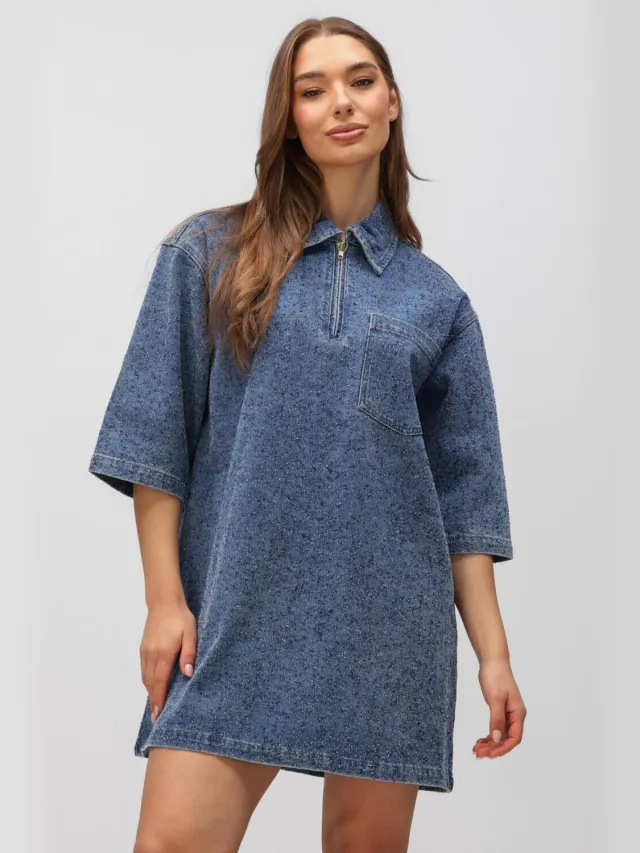 Object Dames Jurken Objfrida 3/4 Sleeve Lo Dress - Blauw