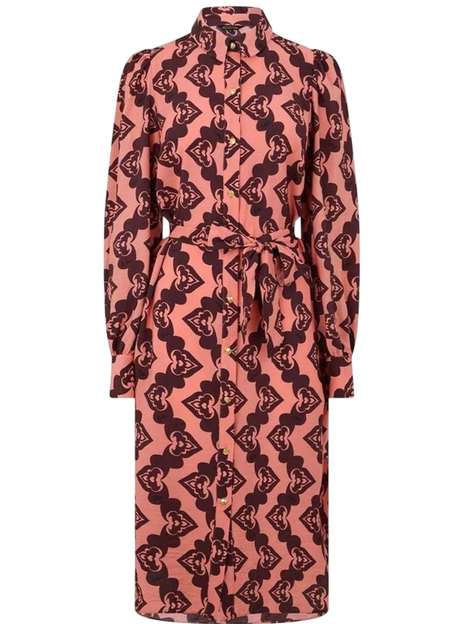 Biba Dames-archiefshirtjurk (Roze/Zwart), foto 2