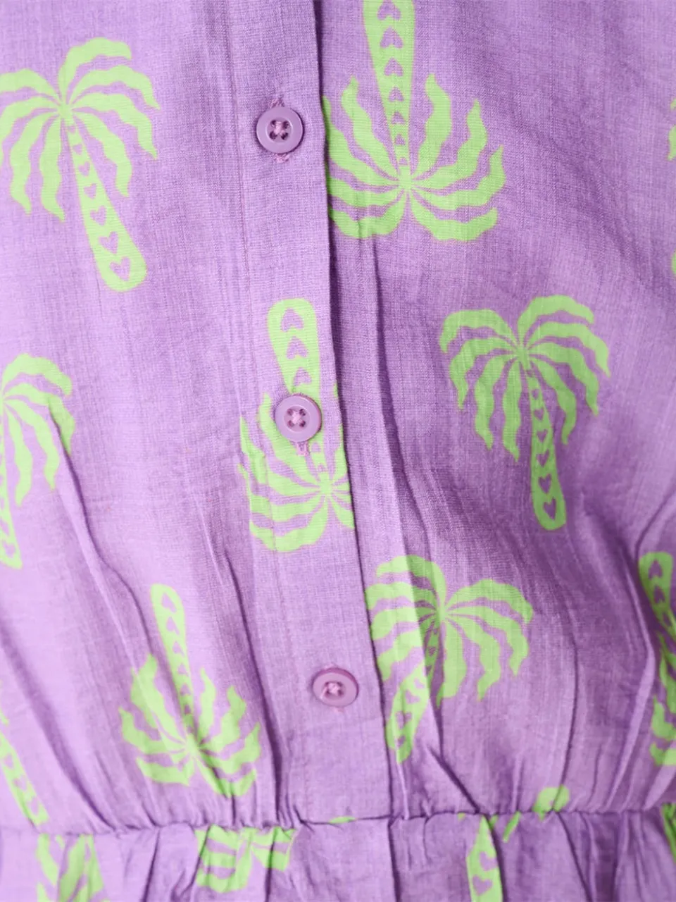 Shoeby Palm Wave A-lijn jurk paars, foto 6