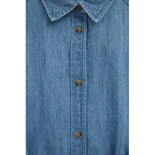 WE Fashion spijkerjurk met ruches blauw, foto 5
