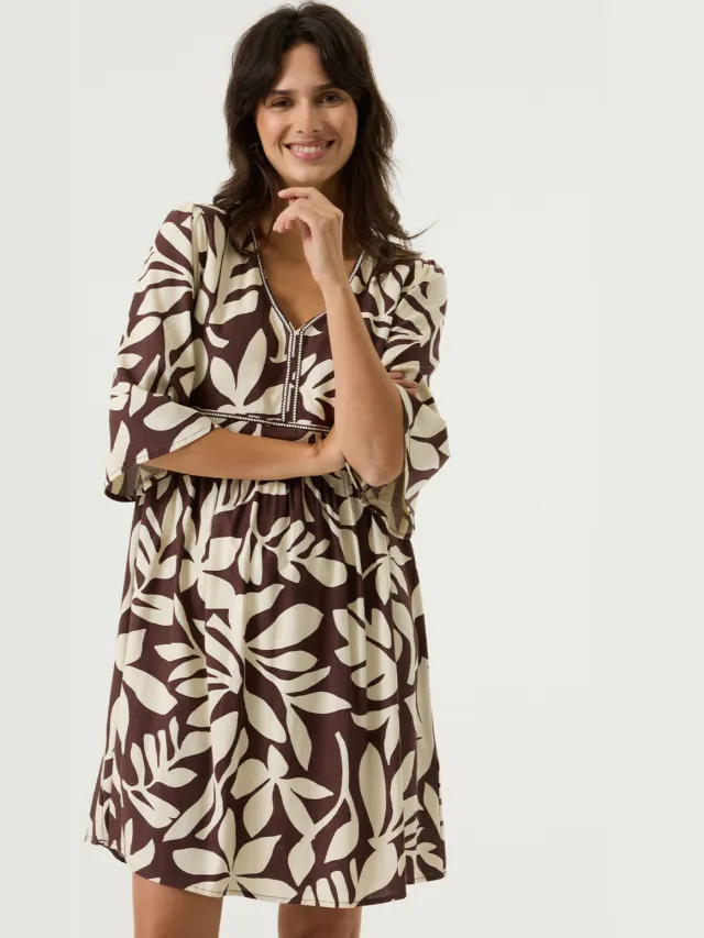 Garcia Jurk met print Bruin