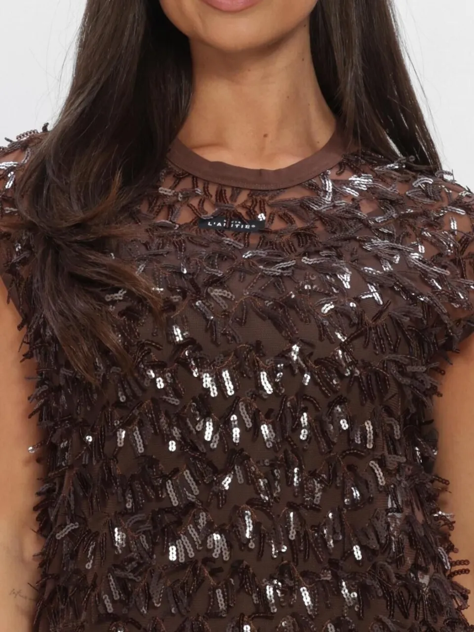 HAUTE L'AMITIÉ Dames Jurken Limone Dress - Bruin, foto 3