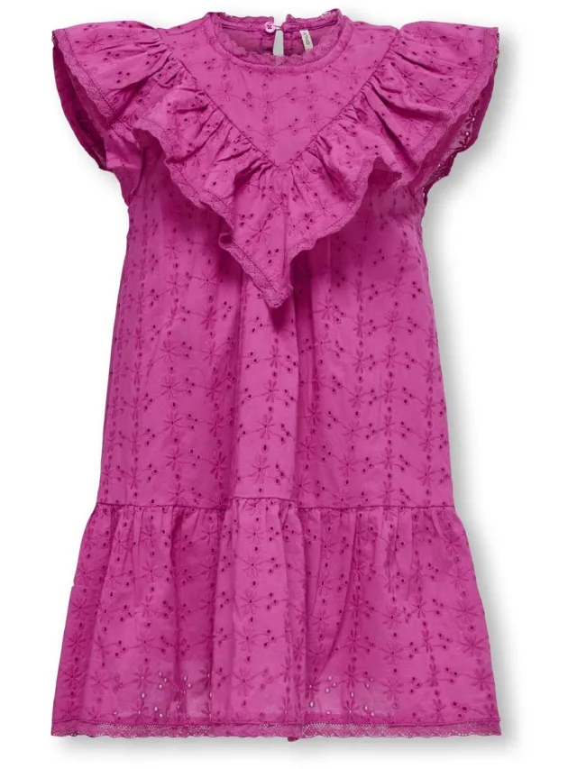 Only KIDS ONLY Jurk KMGMARGOT Midi-jurk Fuchsia Fedora 1