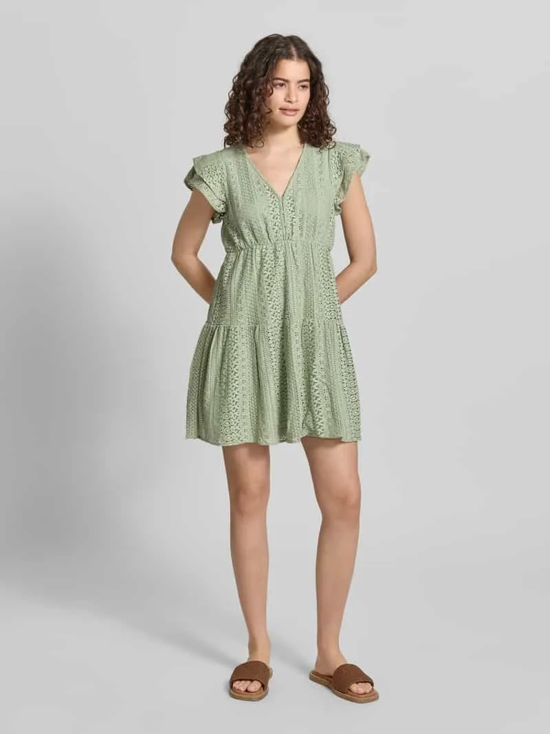 Only Getailleerde blousejurk van katoenmix model 'HELENA' mintgroen, foto 4