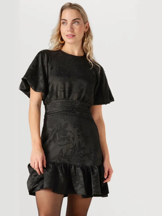 NEO NOIR Dames Jurken Sulli Jacquard Dress - Zwart