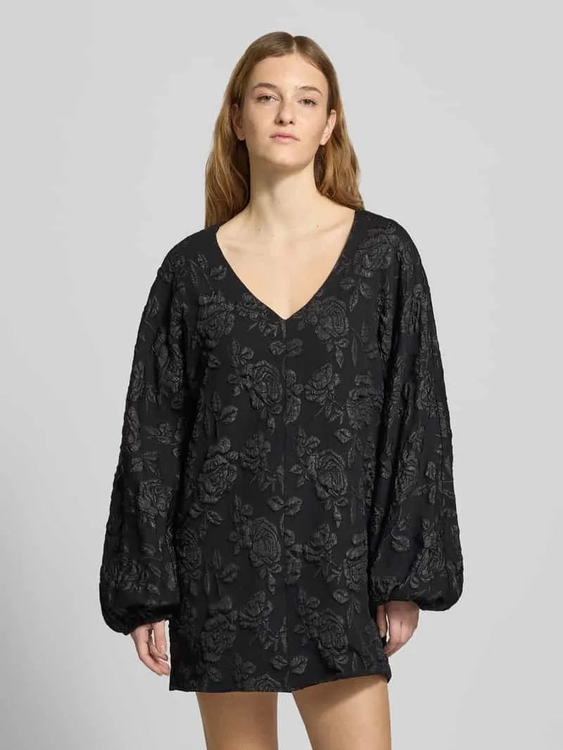 Gina Tricot Mini-jurk met V-hals zwart, foto 4