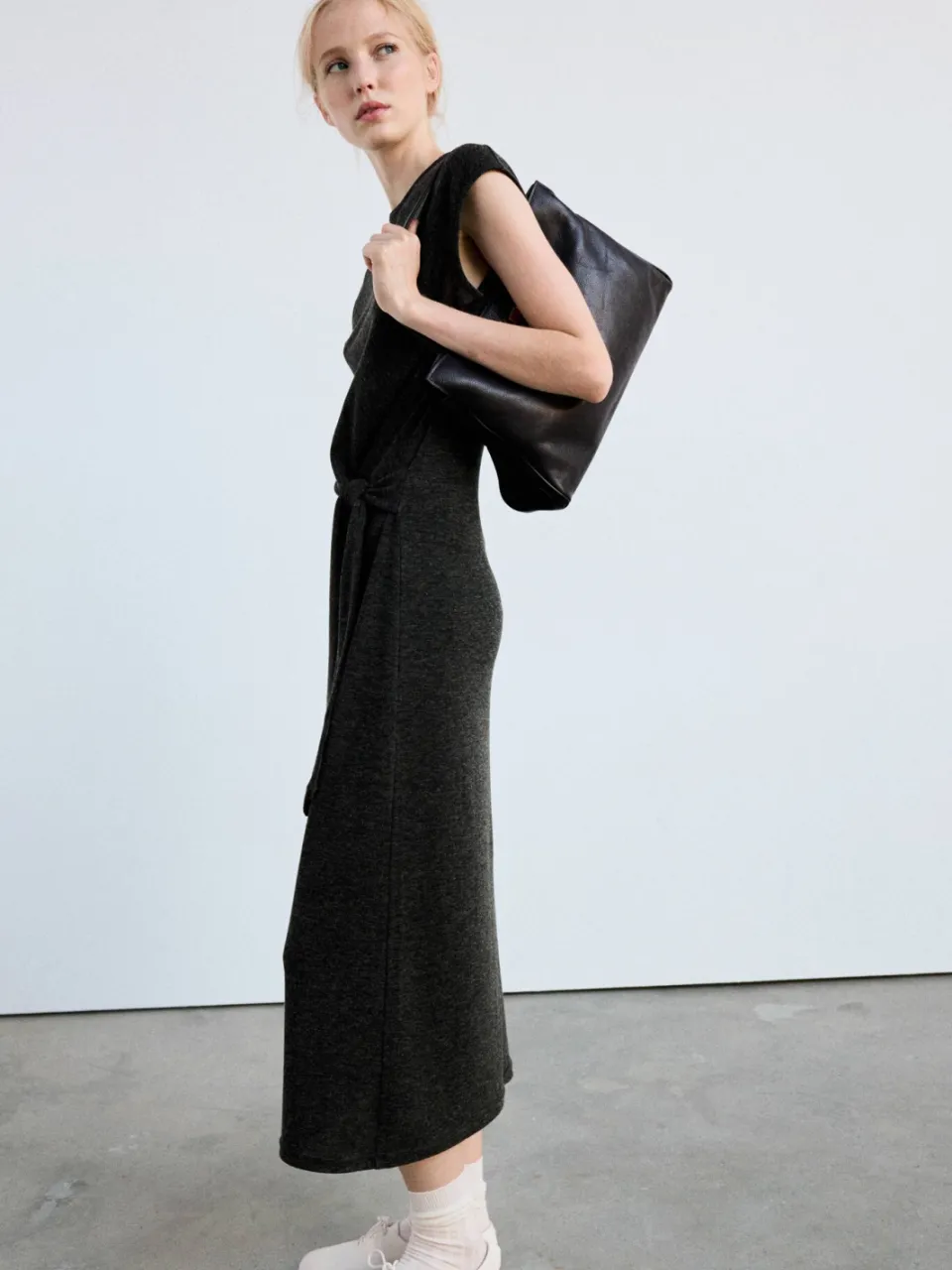Mango bodycon midi jurk - grijs, foto 7