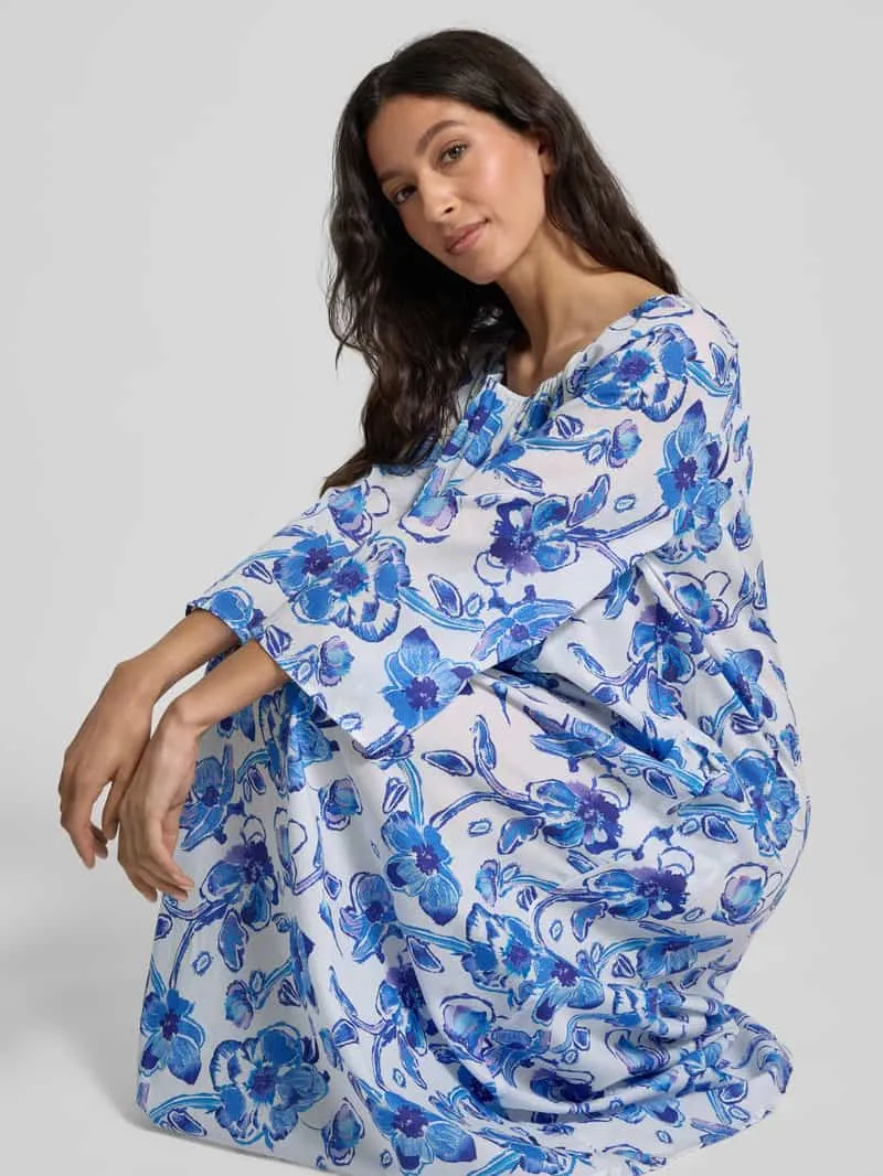 Christian Berg Woman Midi-jurk met ronde hals blauw, foto 3
