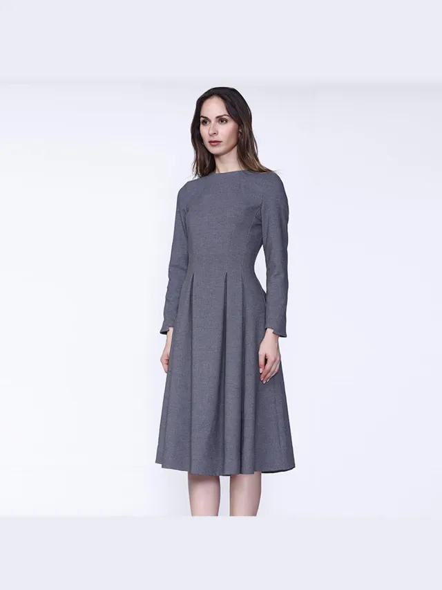 Smart & Joy Retro fit-and-flare jurk Grijs