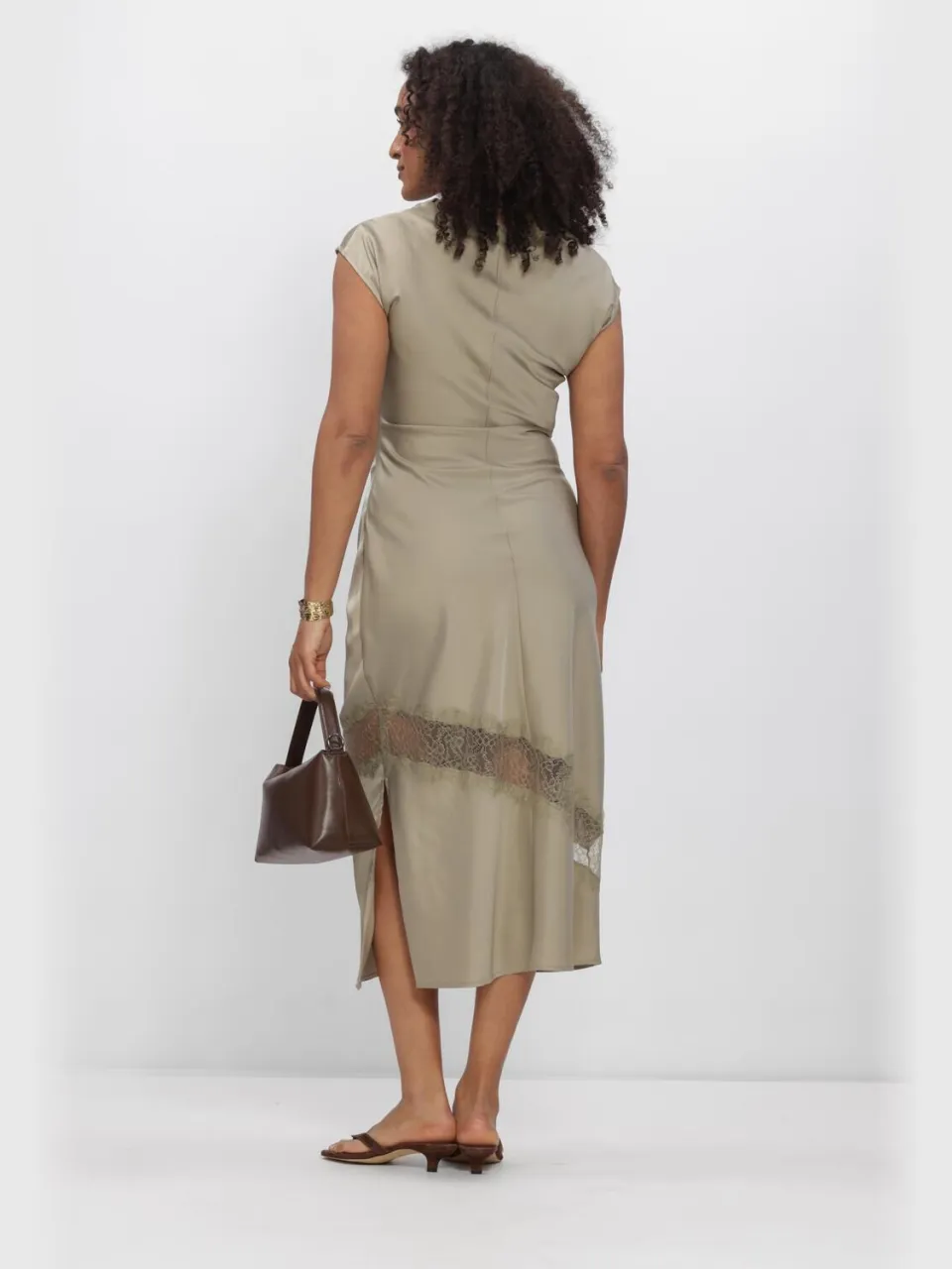 Modström Dames Jurken Tailormd Lace Dress - Zand, foto 3