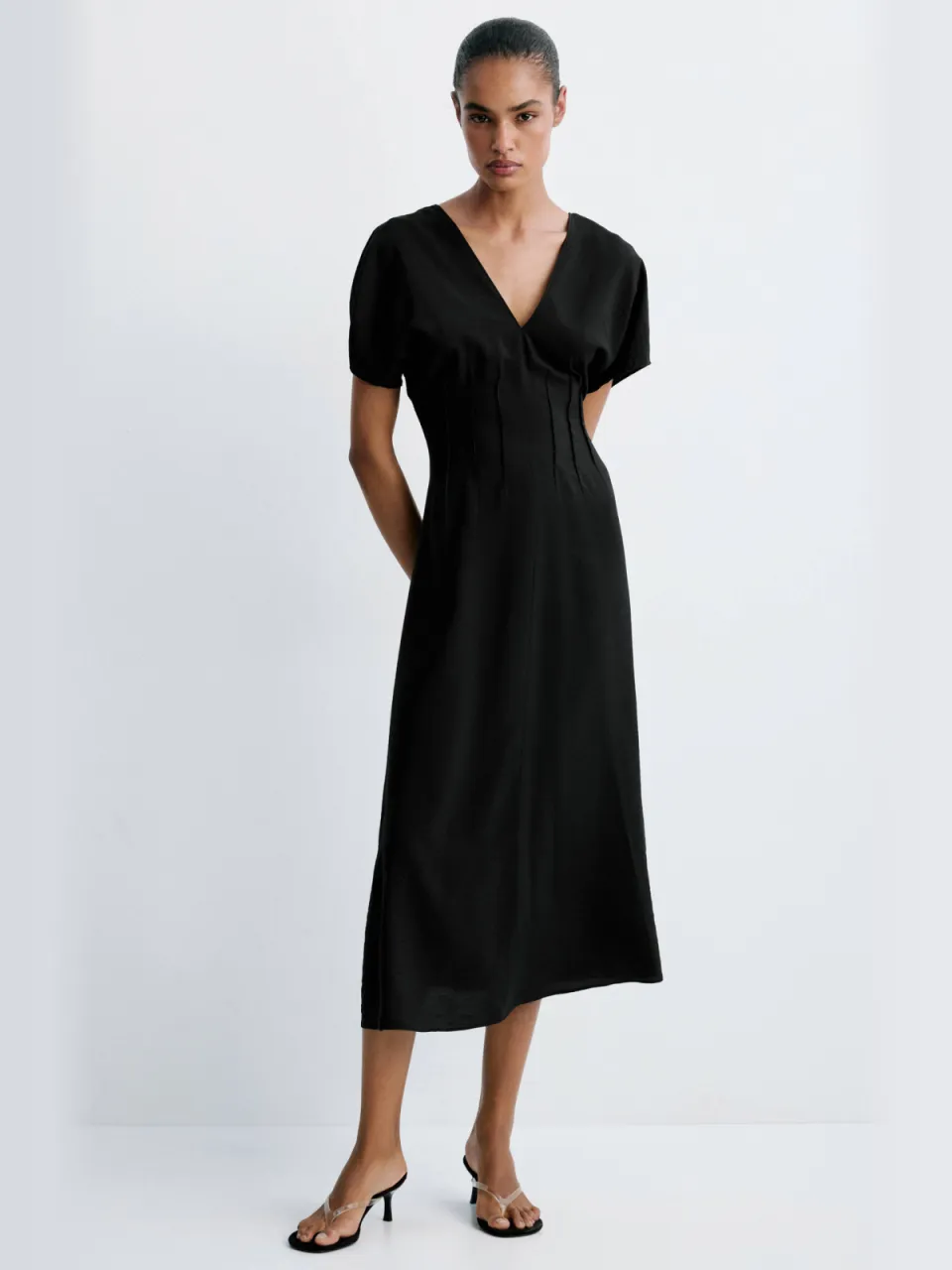 Mango midi zomerjurk - zwart, foto 5