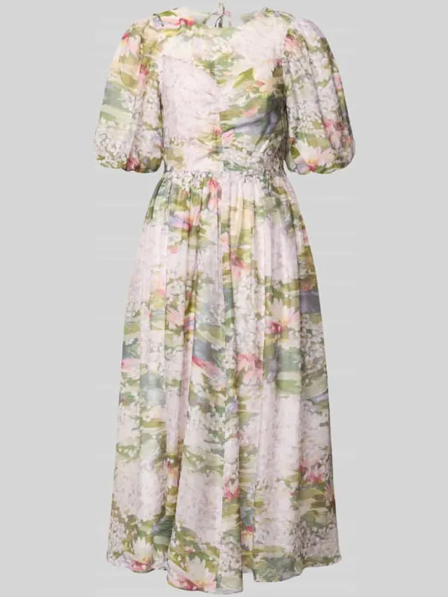 Ted Baker Midijurk met pofmouwen model 'JONORA' roze, foto 2