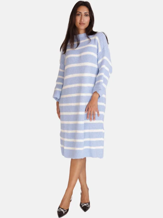 Elara Strickkleid Hellblau