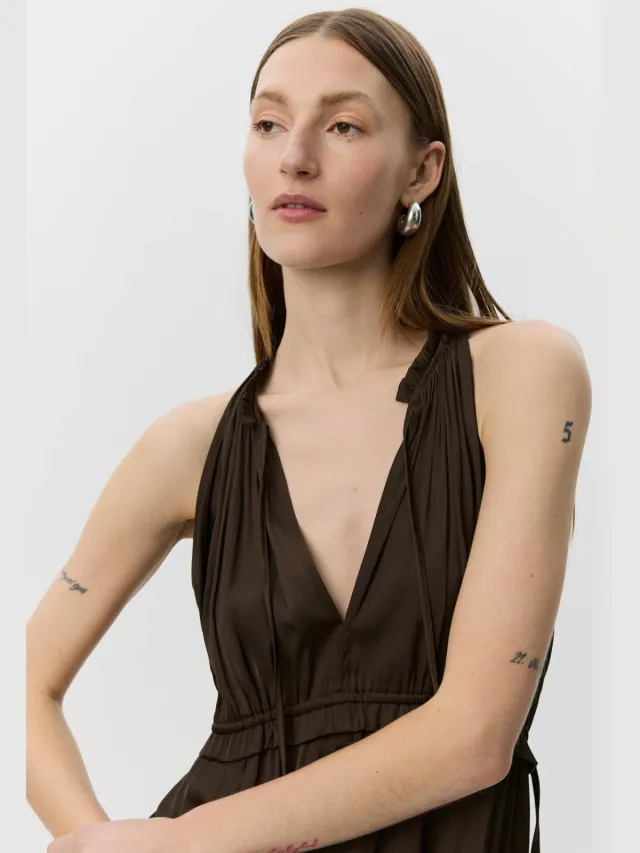 Sofie Schnoor maxi jurk bruin