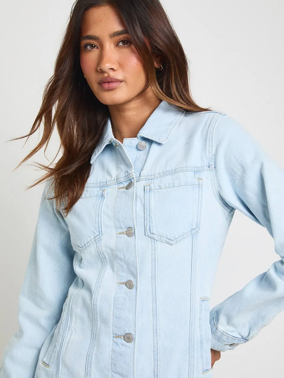 boohoo Dames Western Denim Mini Jurk, foto 4