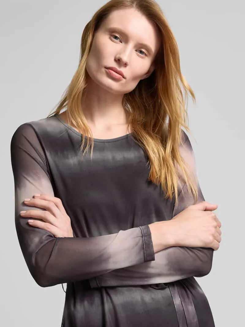 Vila Midi-jurk met strikceintuur, model 'VOLETTIS MAI' zwart, foto 3