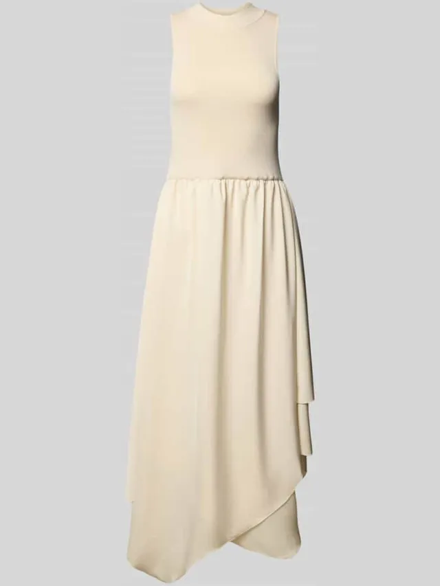 Gestuz Maxi-jurk met turtleneck, model 'sama' beige, foto 2