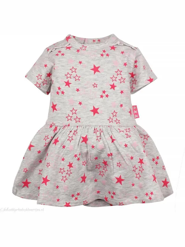 Dirkje One size - jurkje So soft stars grey melee multi
