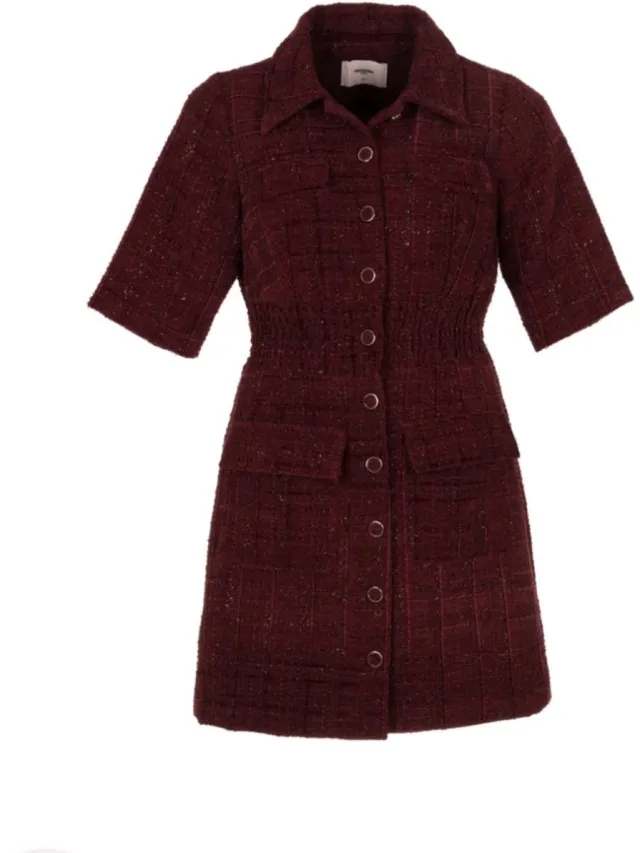 Freebird Deluxe Dames - Jurk - Bordeaux