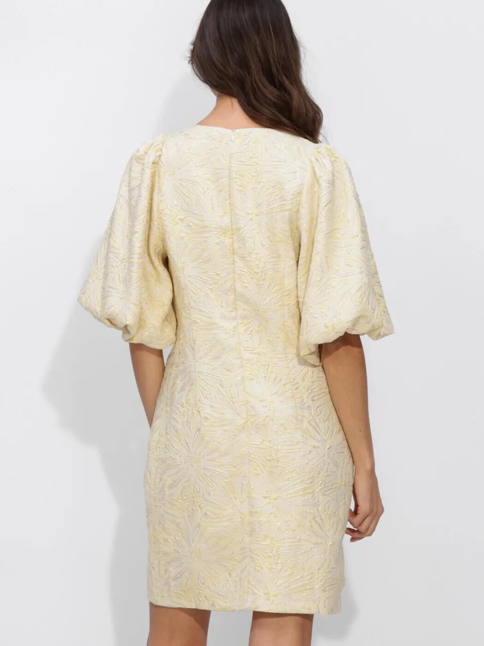 Notre-V Dames Jurken Nv-henderika Brocade Dress - Creme, foto 3