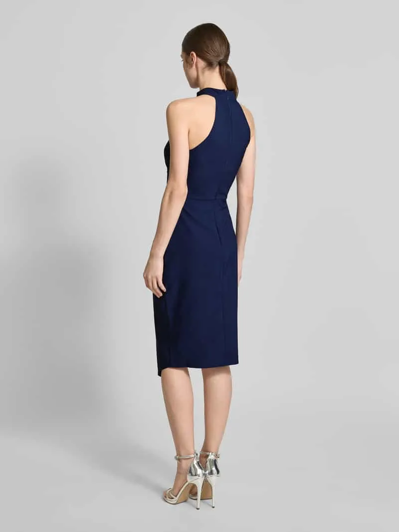 Lipsy Knielange cocktailjurk met halter marineblauw, foto 3