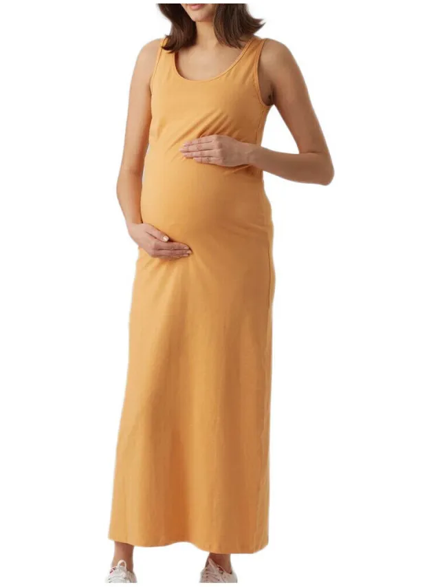 Mamalicious Lange Jurk Mamalicious lmia Oranje