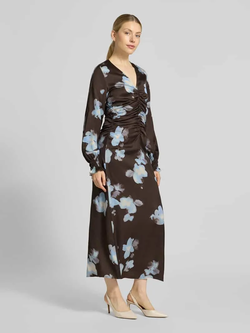 MbyM Maxi-jurk van viscose model 'Tadema' donkerbruin, foto 3