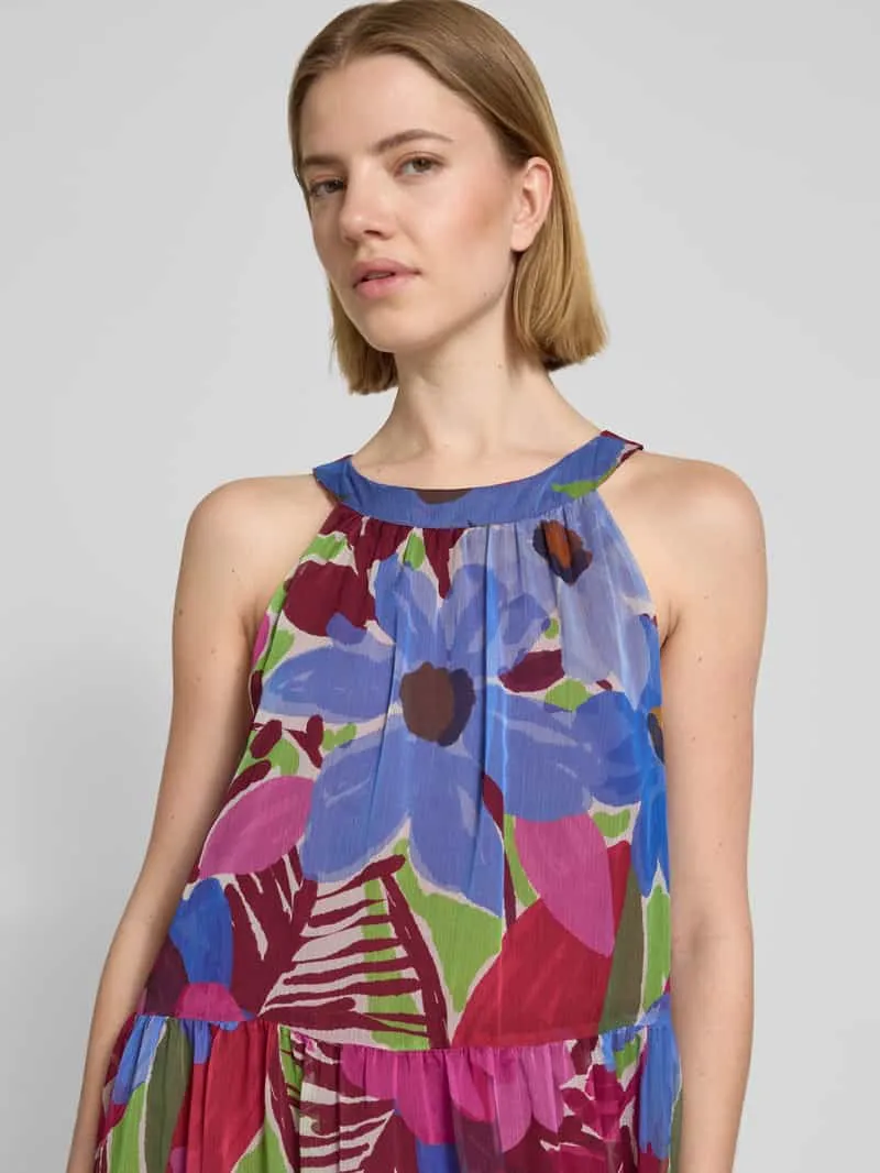 Christian Berg Woman Selection relaxed fit midi-jurk met florale all-over print paars, foto 3