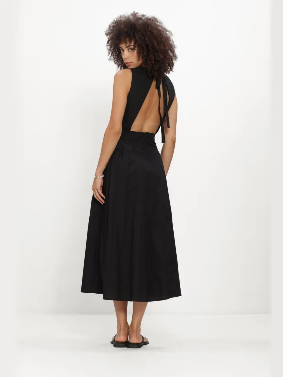 NEO NOIR Dames Jurken Zora Poplin Dress - Zwart, foto 3
