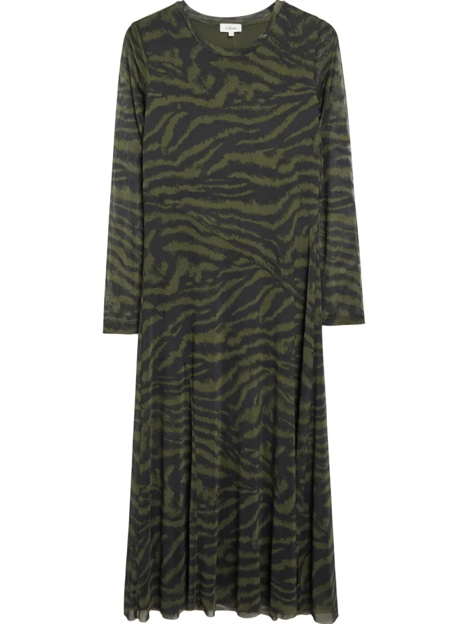S.Oliver midi jurk met print - kaki, foto 2