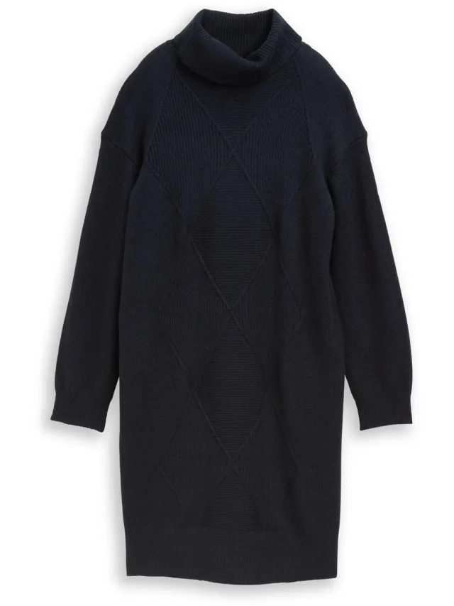 Tom Tailor Losvallende gebreide jurk - sky captain blue