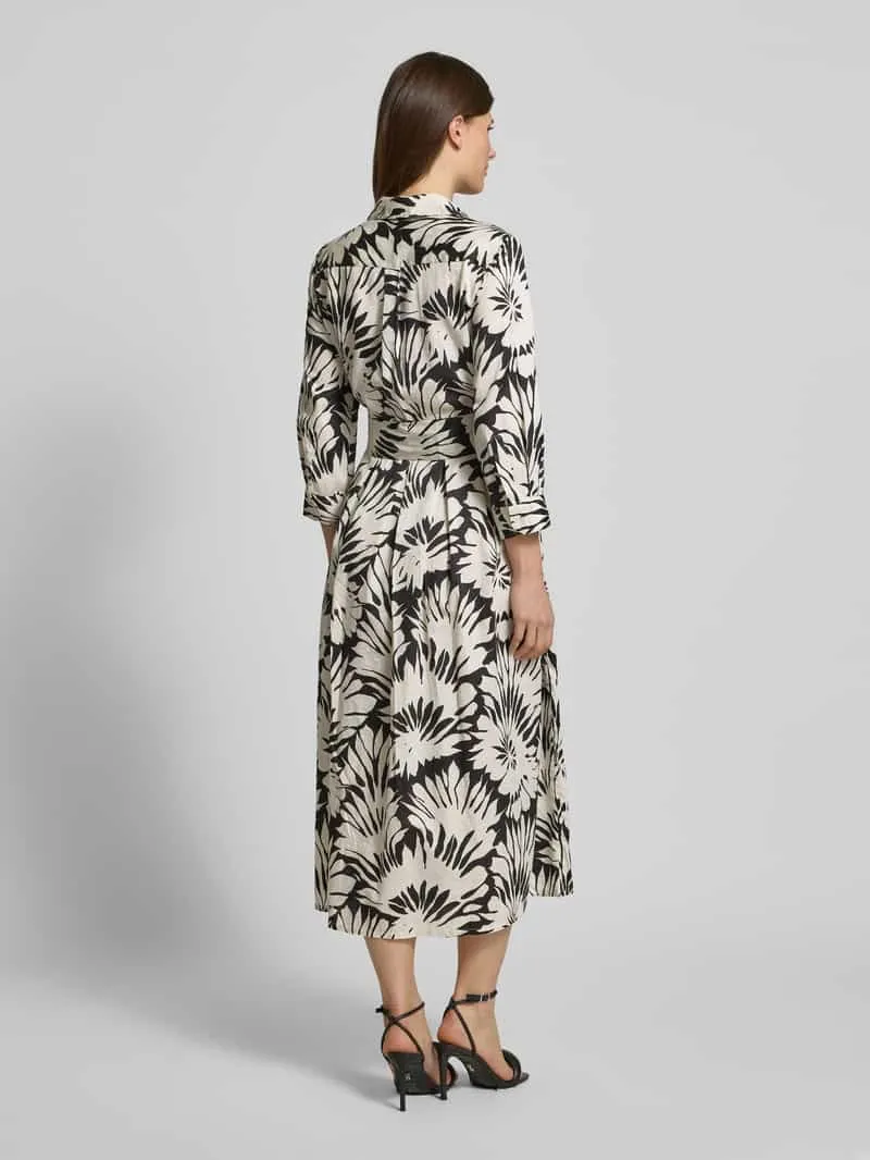 0039 italy Maxi-jurk met strikceintuur, model 'JULENE' zwart, foto 3