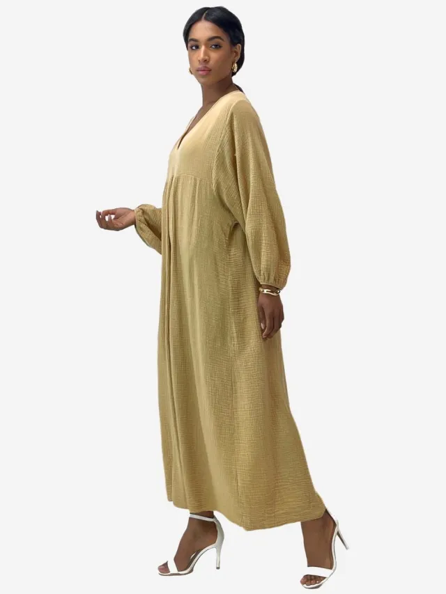Elara Maxi-jurk Camel
