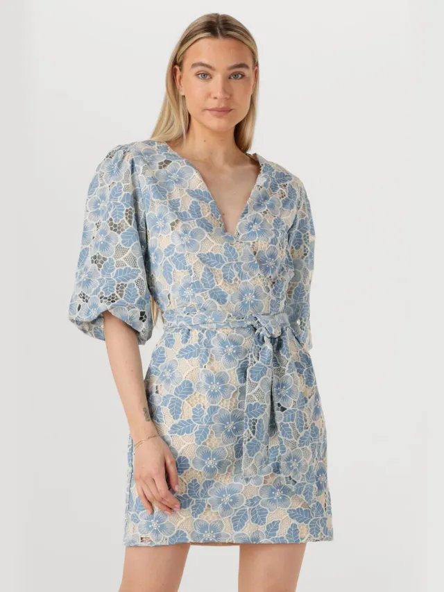 Aaiko Dames Jurken Bailey Lace Pes 620 - Lichtblauw