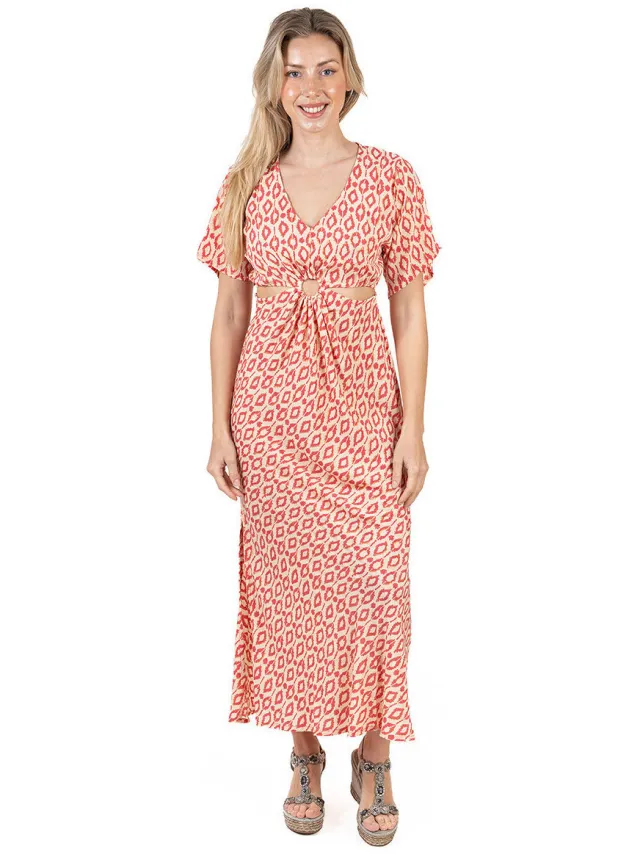 Isla Bonita By Sigris Lange Jurk Isla Bonita By Sigris Lange Midi -Jurk Rood