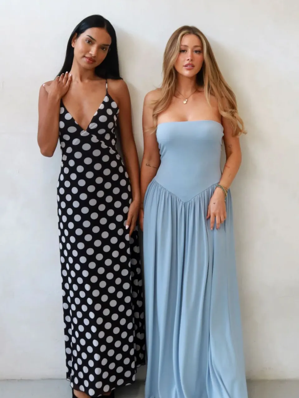 Hiccup Sofie Strapless Aansluitende Maxi-jurk lichtblauw, foto 2